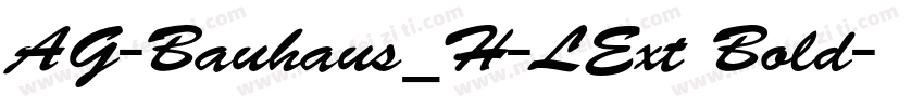 AG-Bauhaus_H-LExt Bold字体转换
